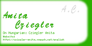 anita cziegler business card